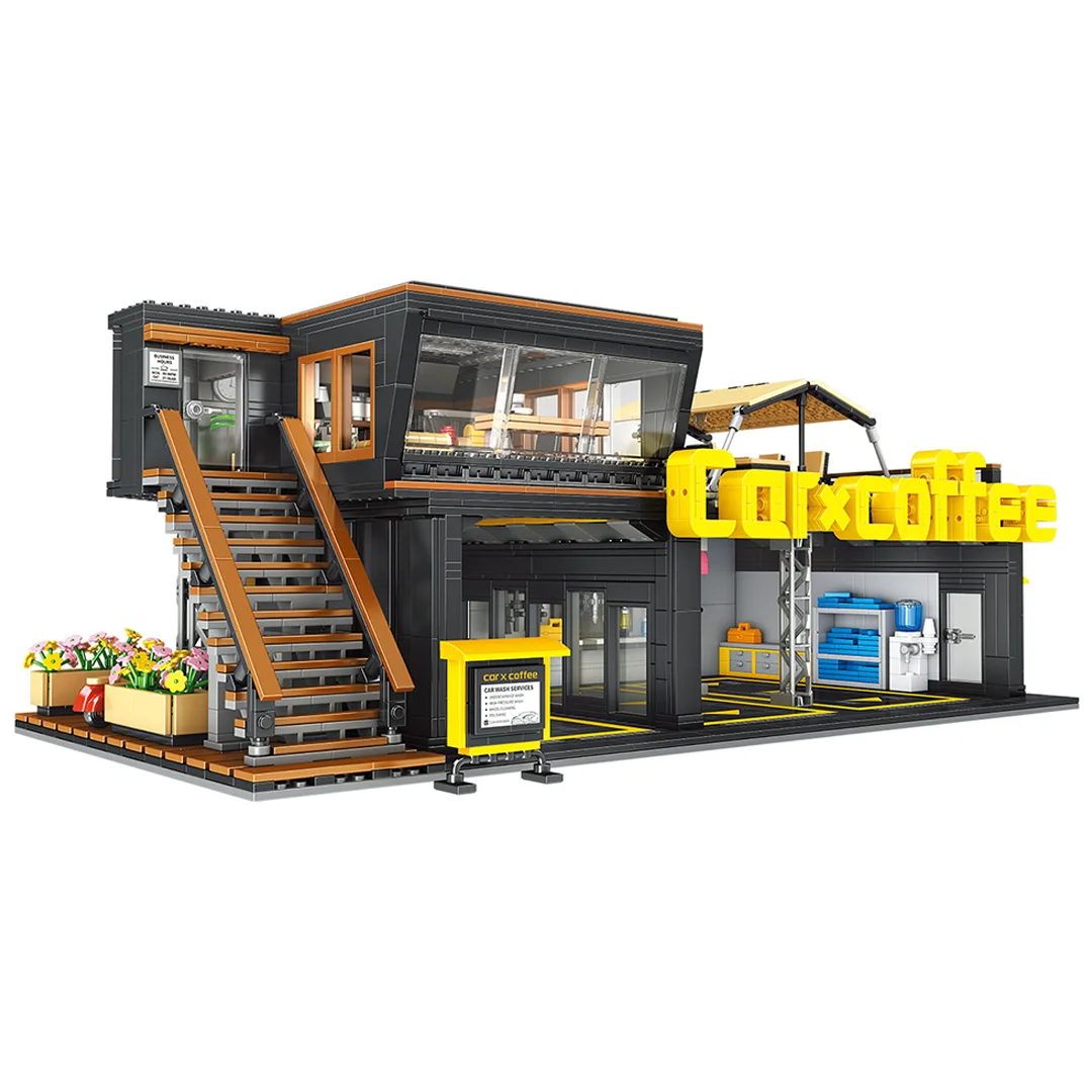 Kids Toys Stores - Blok Bangunan Coffee Auto Repair Shop