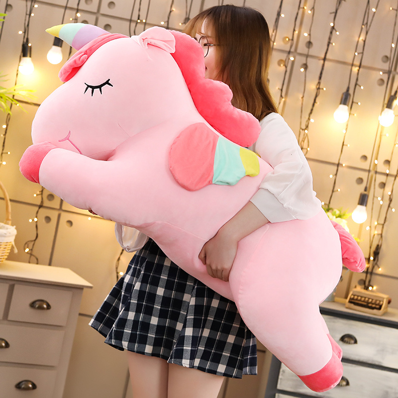 Unicorn Stuffed Toy - 25-100CM Kawaii raksasa Unicorn mainan mewah
