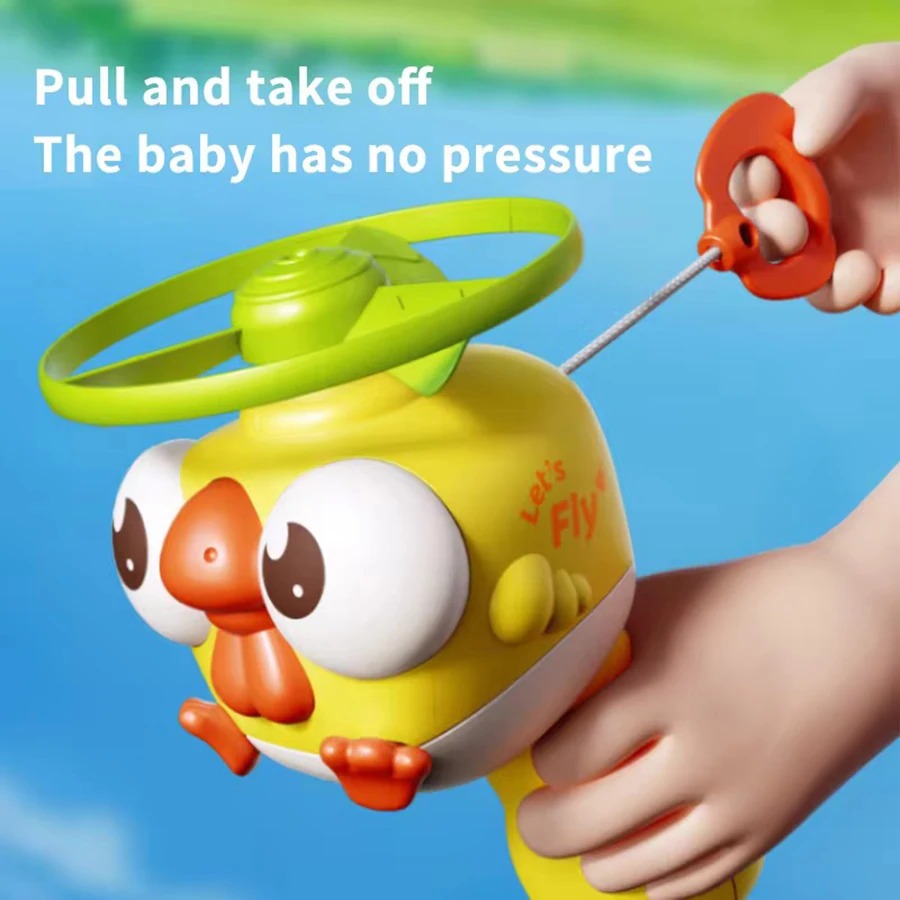 Kids Toys Under $10 - Peluncur UFO Helikopter Bambu dengan Tali