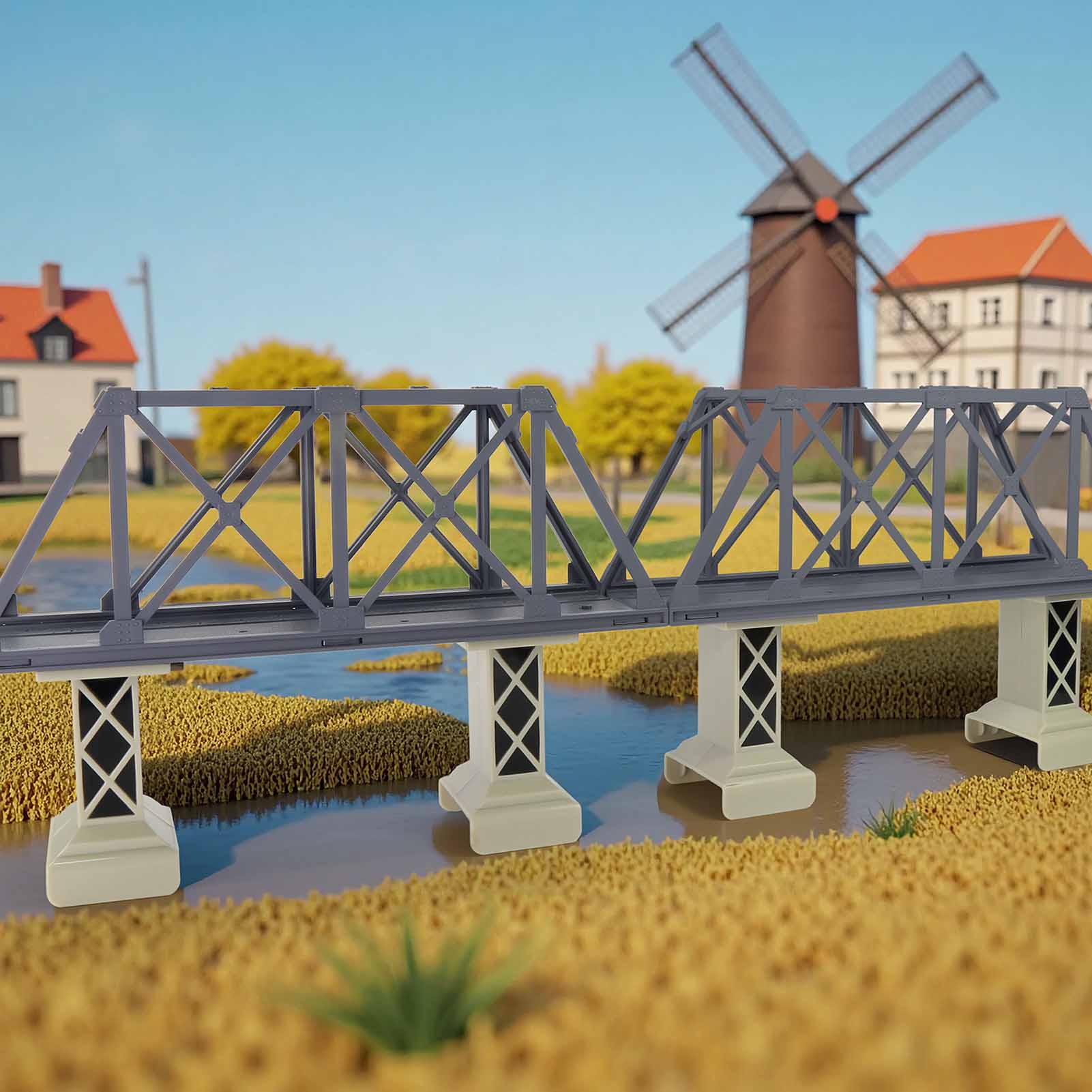Toy Train Track Set - Evemodel HO Skala 1:87 Kit Jembatan