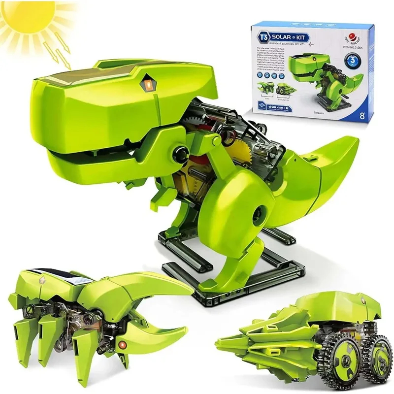 Kids Toys Under $10 - Kit Robot Tenaga Surya 3-in-1, Mainan