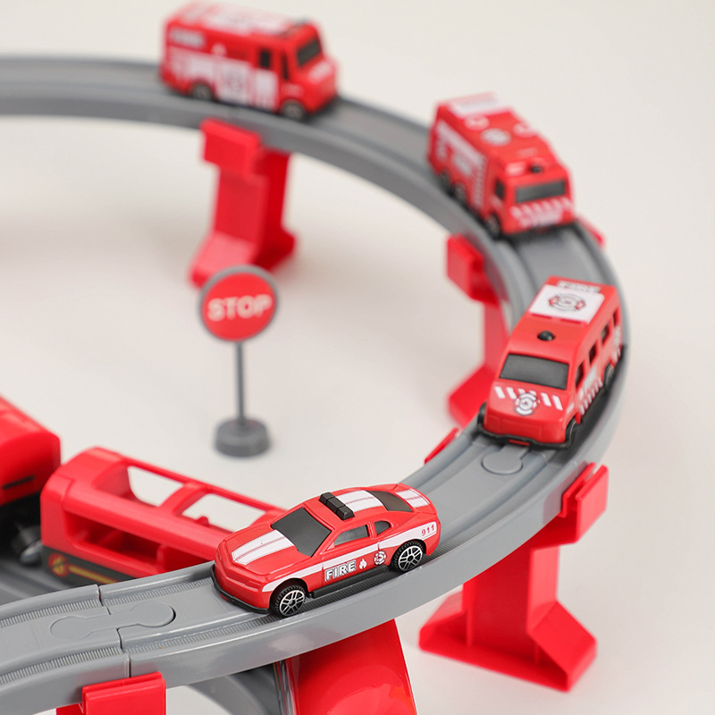 Set Jalur Kereta Plastik Merah - Toy Train Track Set ulasan dan harga