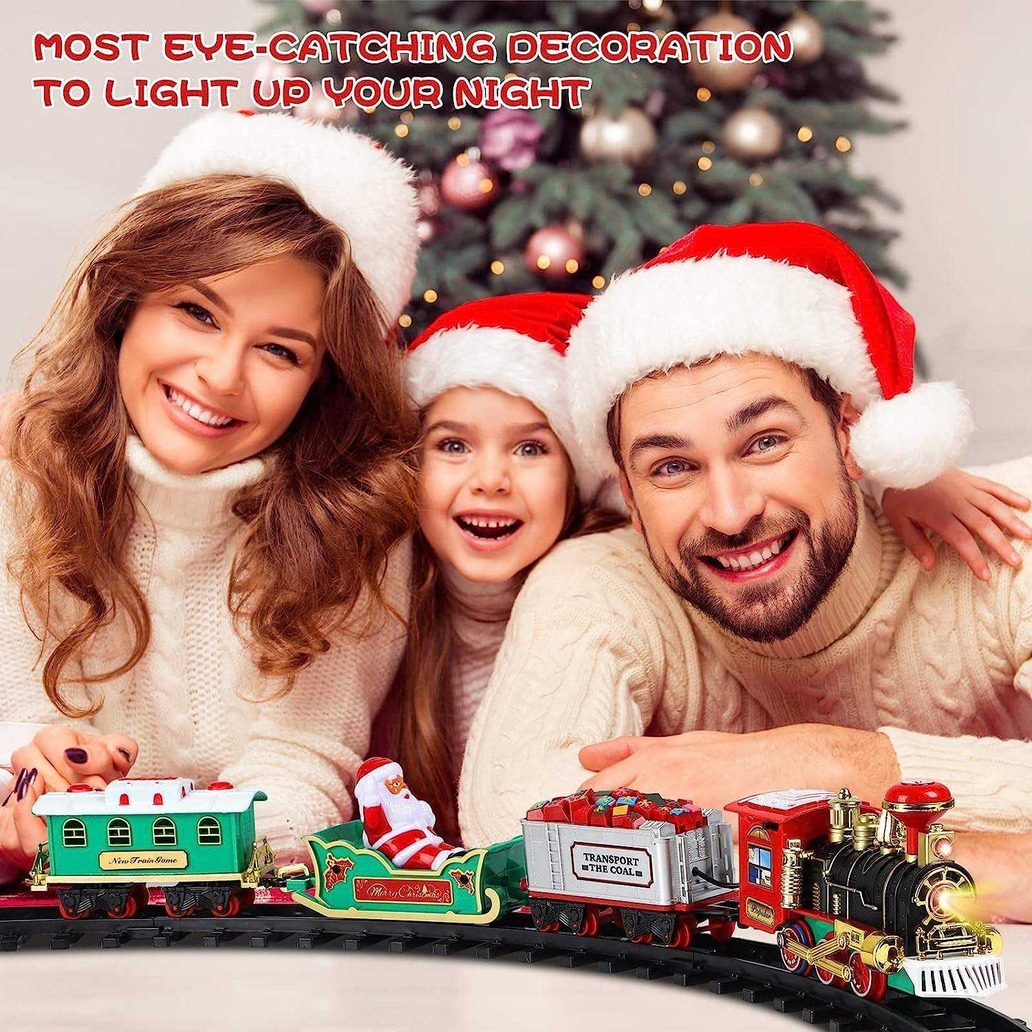 Set Kereta Listrik Natal denga - Toy Train Track Set ulasan dan harga