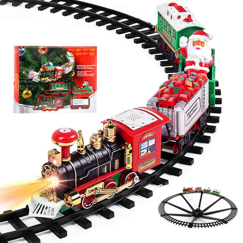 Set Kereta Listrik Natal denga - Toy Train Track Set ulasan dan harga