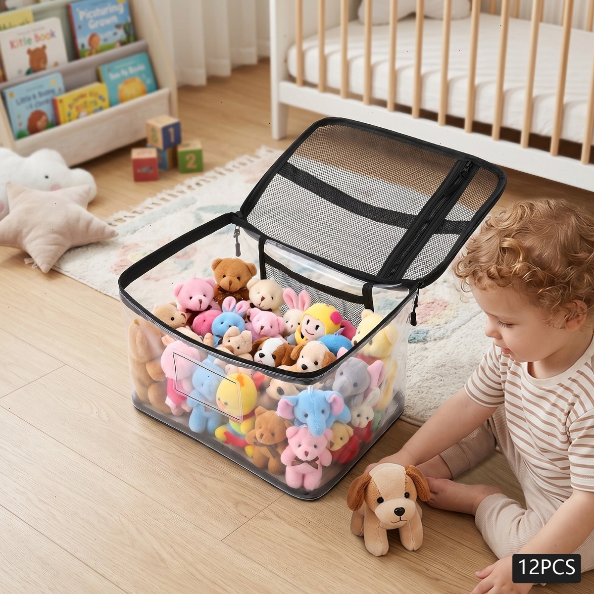 12 Buah Kotak Penyimpanan Main - Kids Zip Toys ulasan dan harga