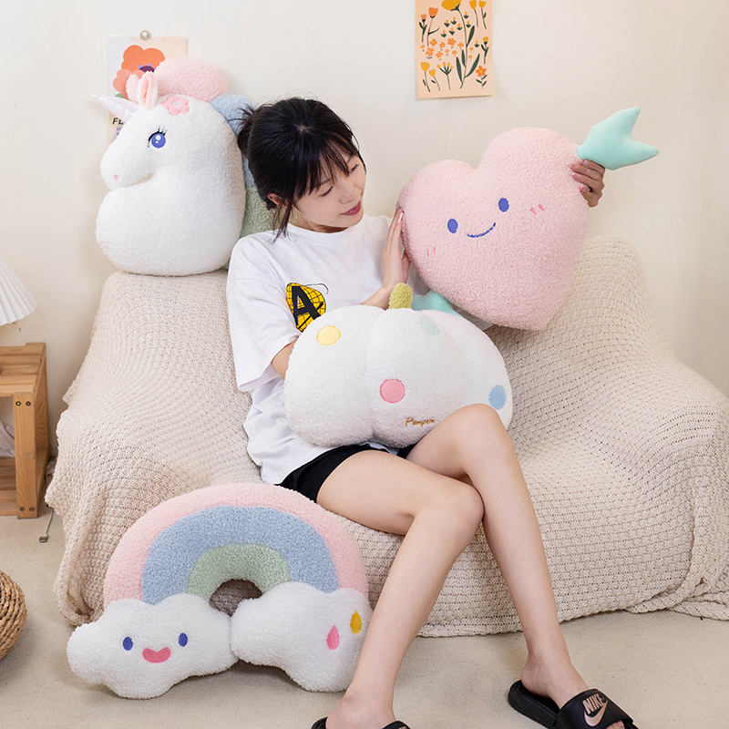 Bantal sofa labu hati merah mu - Unicorn Stuffed Toy ulasan dan harga
