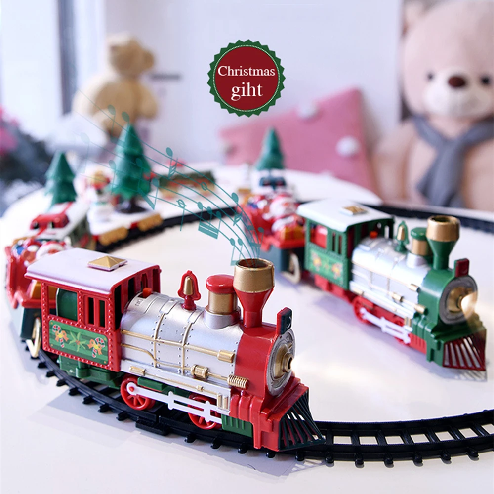 Set kereta Natal, Model lokomo - Toy Train Track Set ulasan dan harga