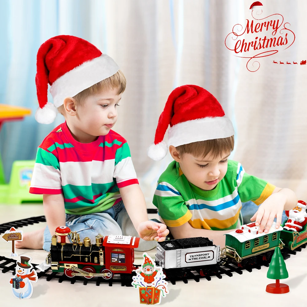 Set kereta Natal, Model lokomo - Toy Train Track Set ulasan dan harga