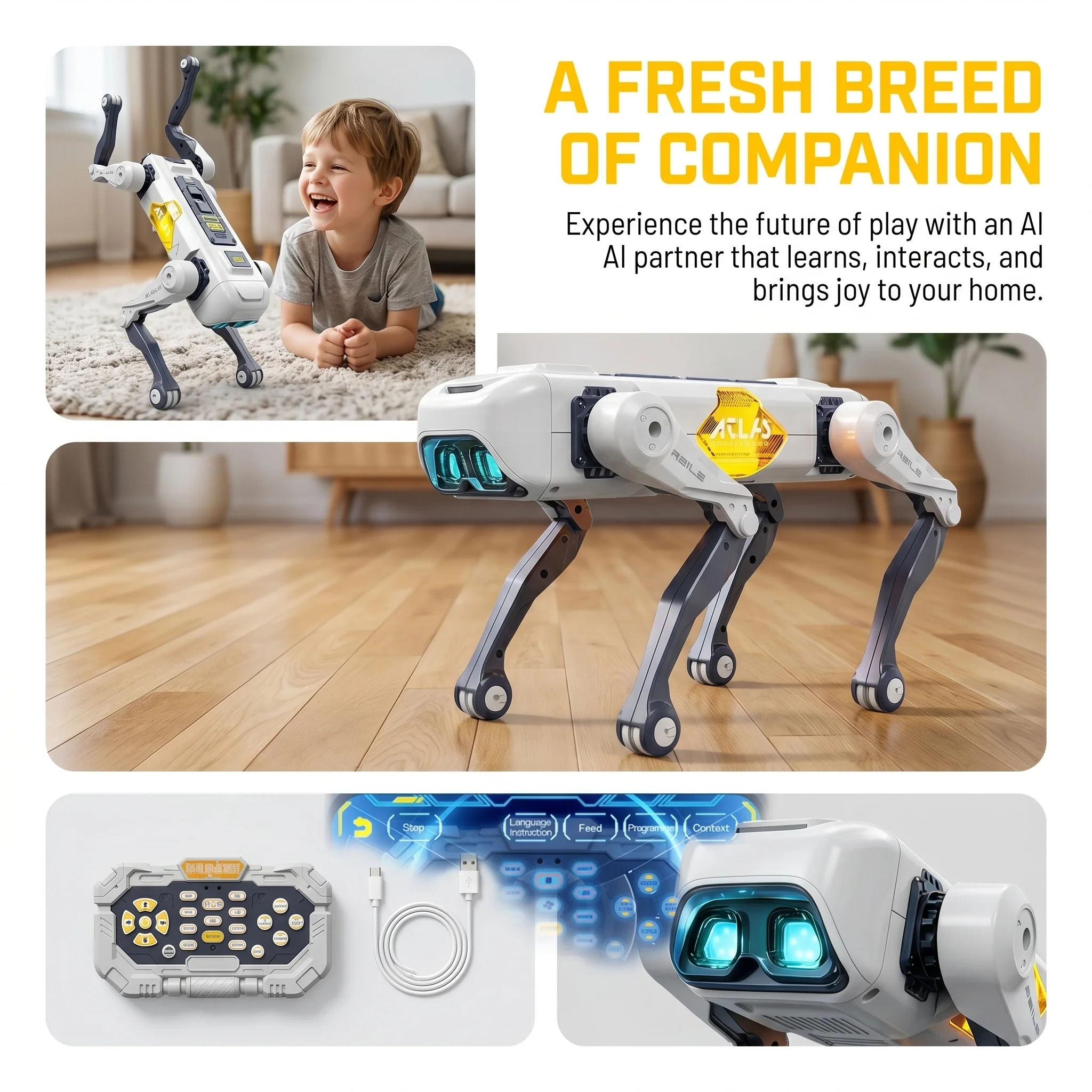 Robot Anjing Pintar AI, Kontro - Kids Toys Young ulasan dan harga
