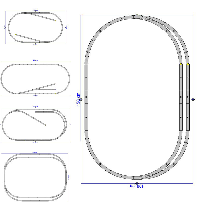 PIKO HO 1/87 Skala Track Set B - Toy Train Track Set ulasan dan harga