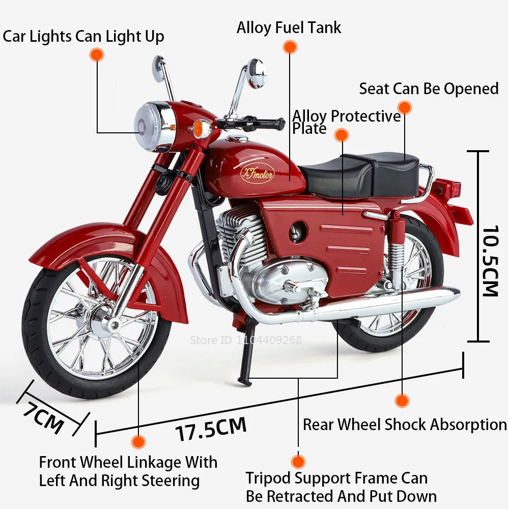 Skala 1:10 XF250 Model Sepeda  - Kids Toys Under $10 ulasan dan harga